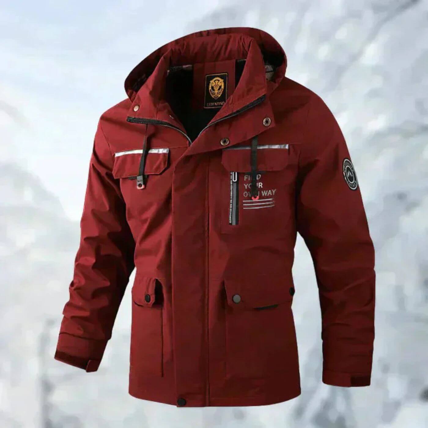 Men's Hooded Insulated Windproof Winter Jacket