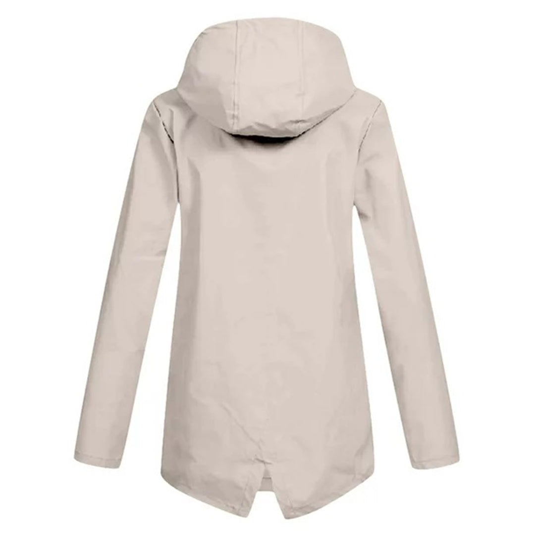 Stylish Long Women's Raincoat with Hood