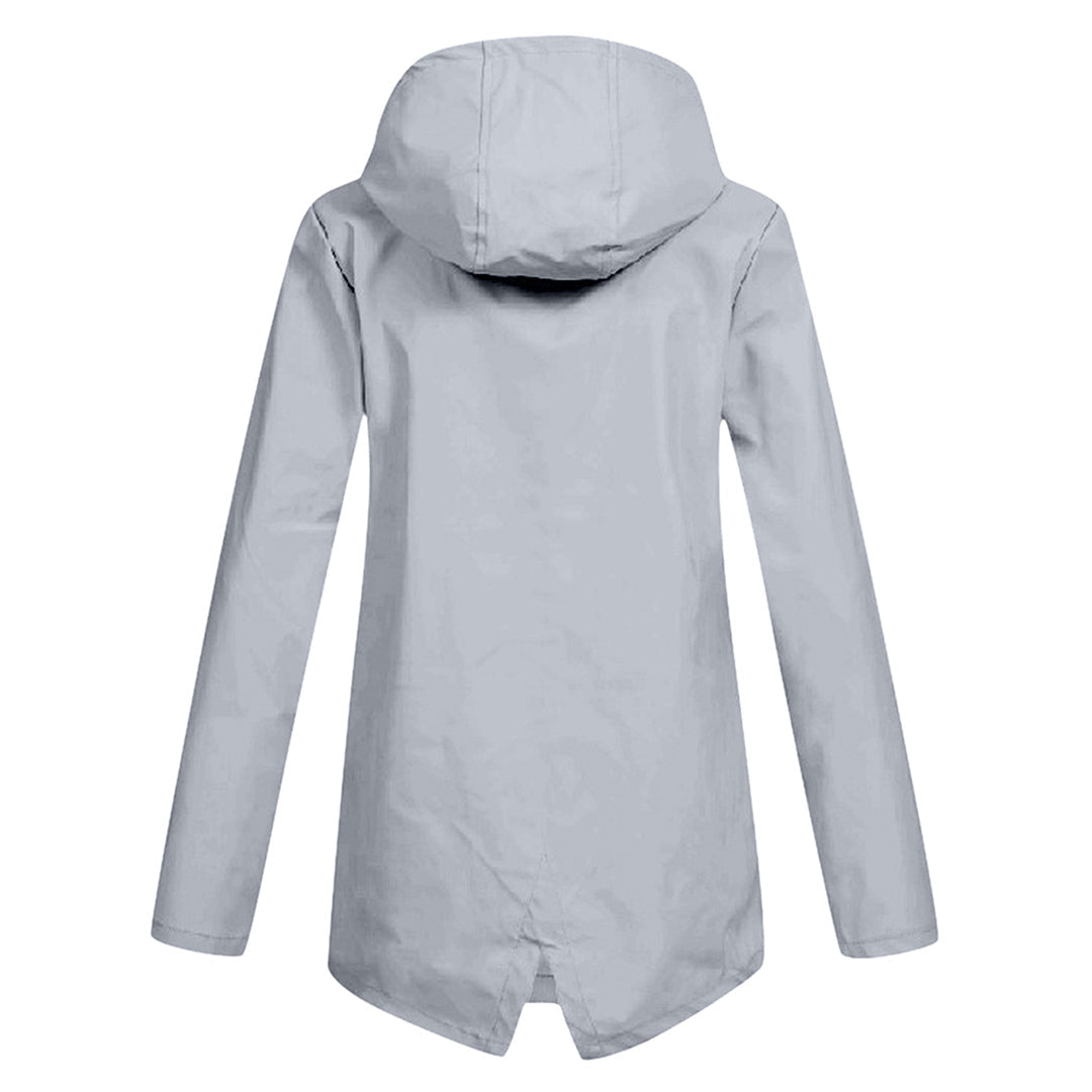Stylish Long Women's Raincoat with Hood