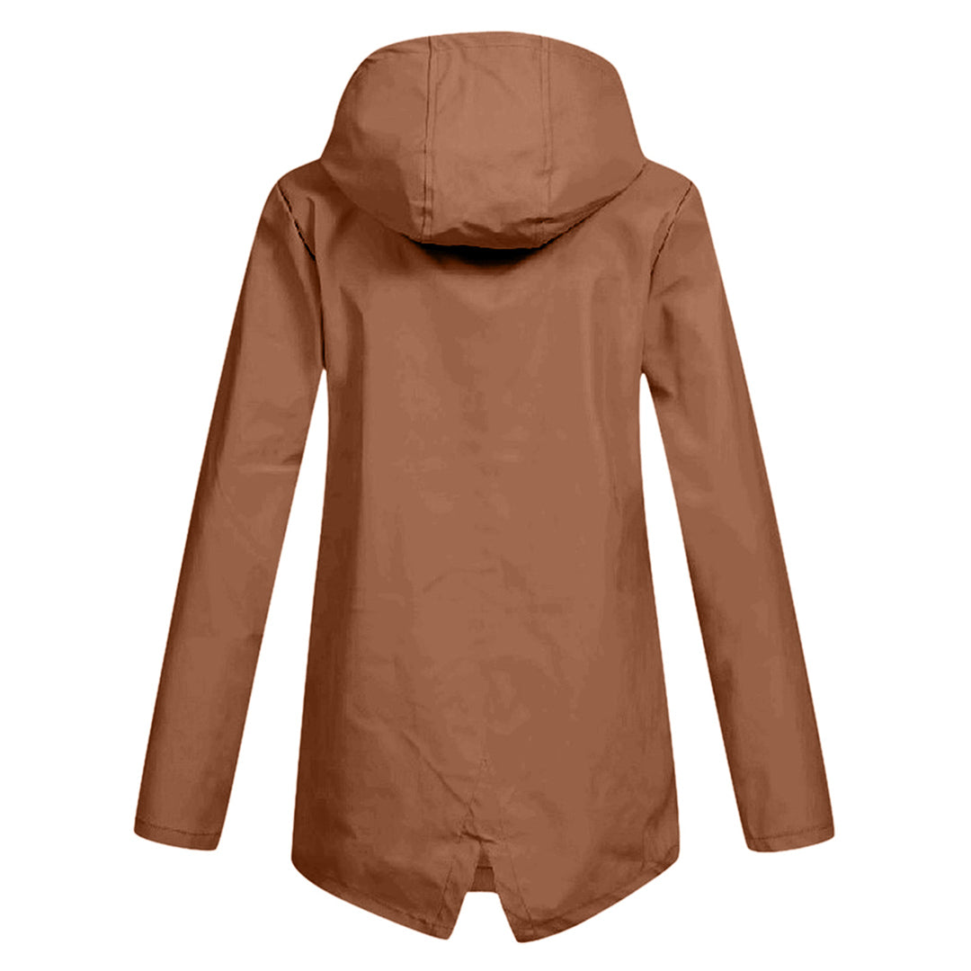 Stylish Long Women's Raincoat with Hood