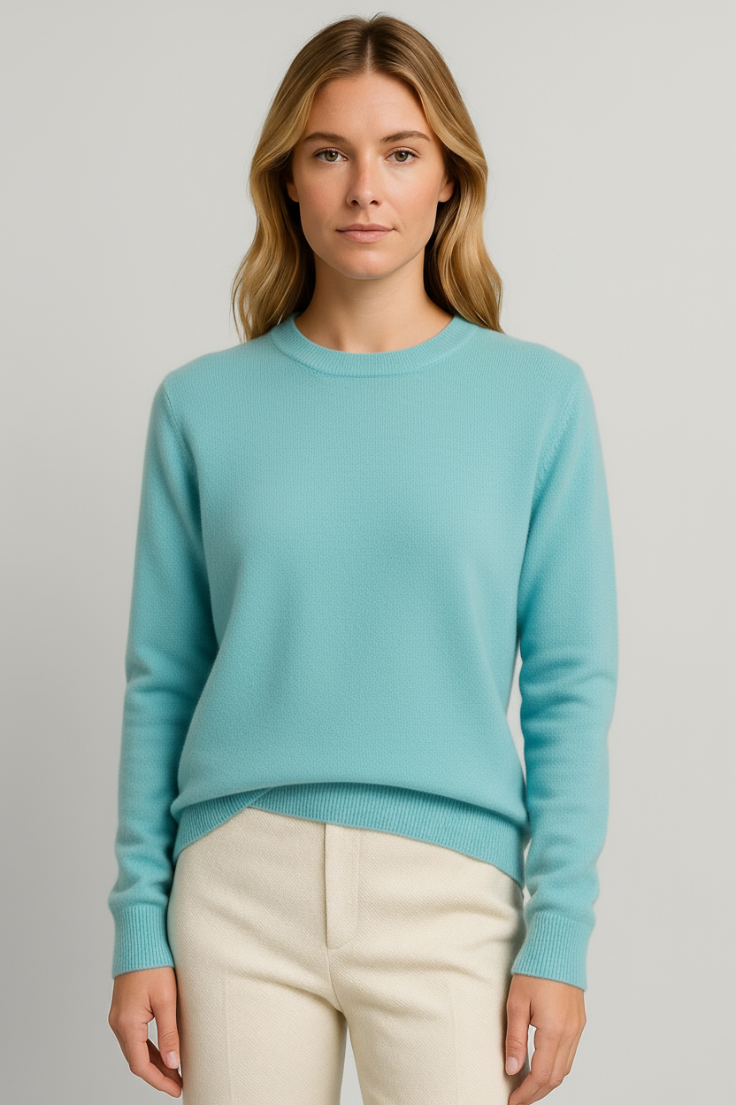 Women’s Classic Crew Neck Long-Sleeve Knit Sweater