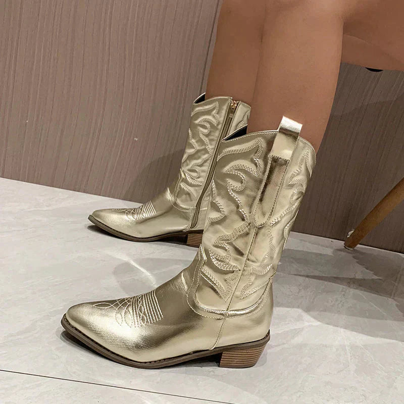 Elegant Women's Cowboy Boots – Modern Western Style with Comfort