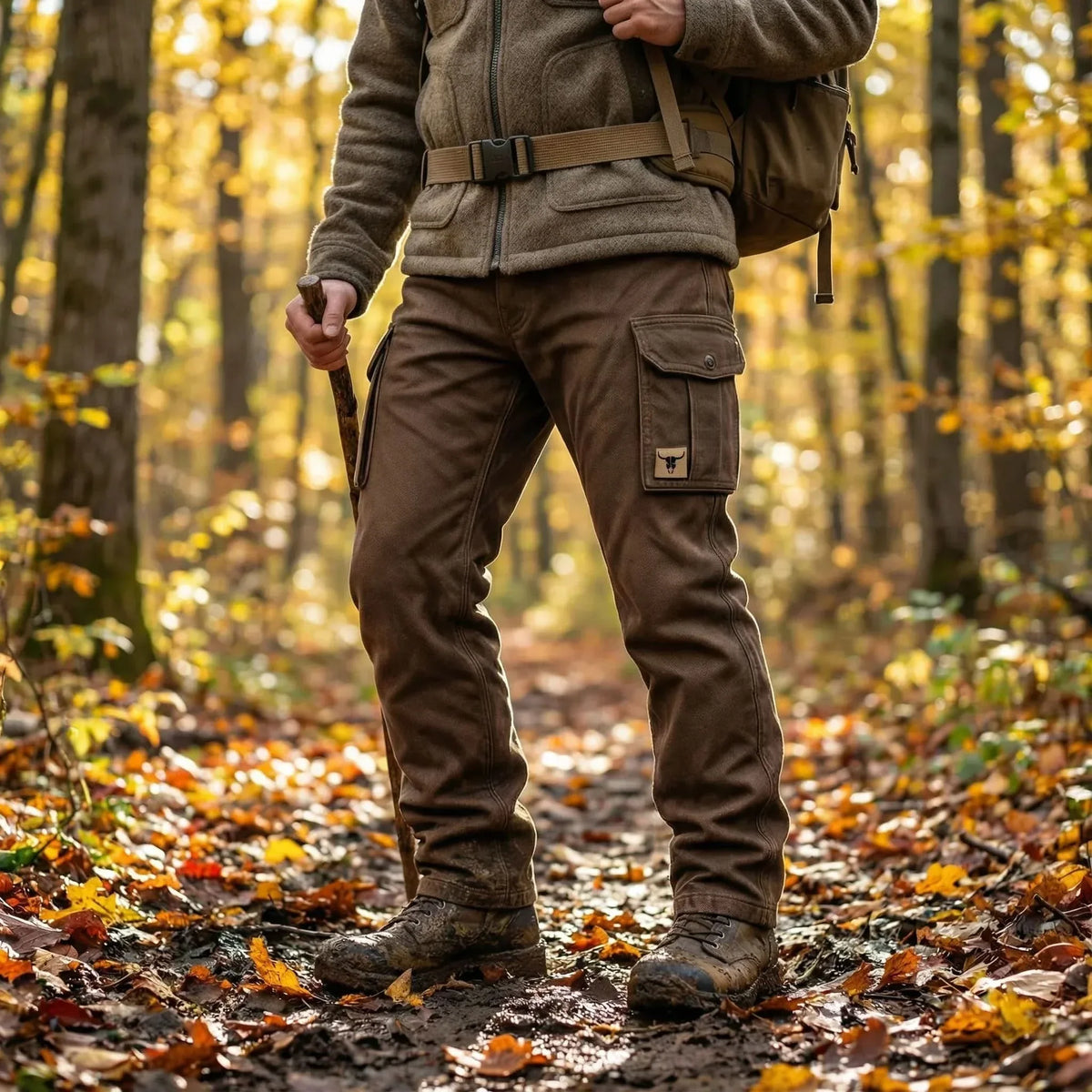 Men's Cargo Utility Pants with Multiple Pockets