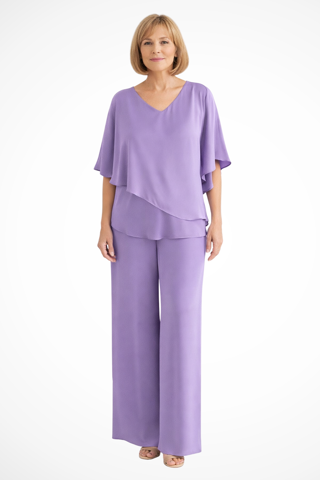 Elegant Two-Piece Flowing Lounge Set for Women