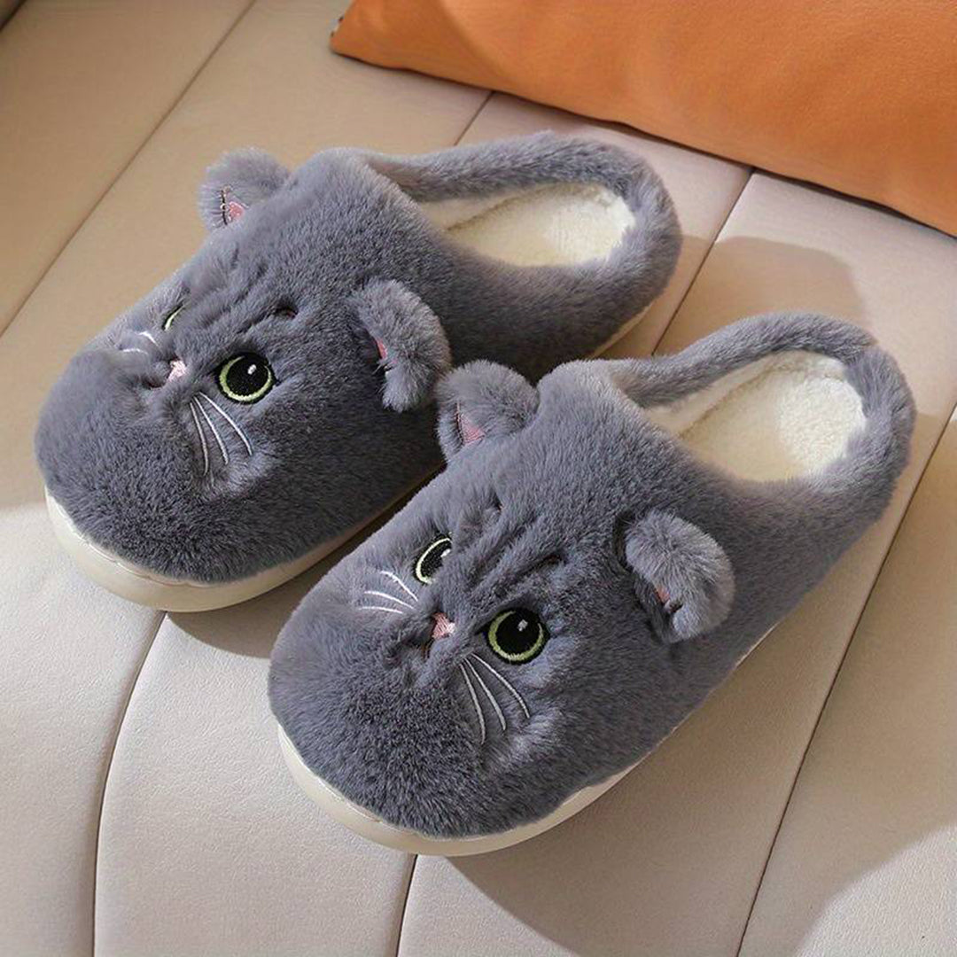 Comfortable Cat Slippers with Warmth