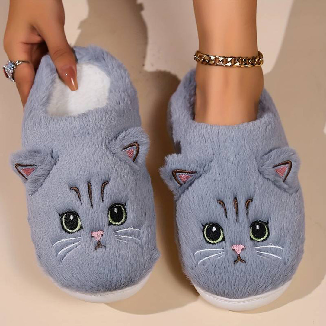 Comfortable Cat Slippers with Warmth