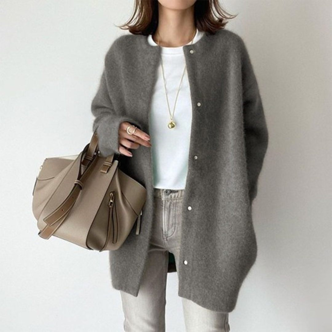 Women's Long Knit Relaxed Fit Cardigan