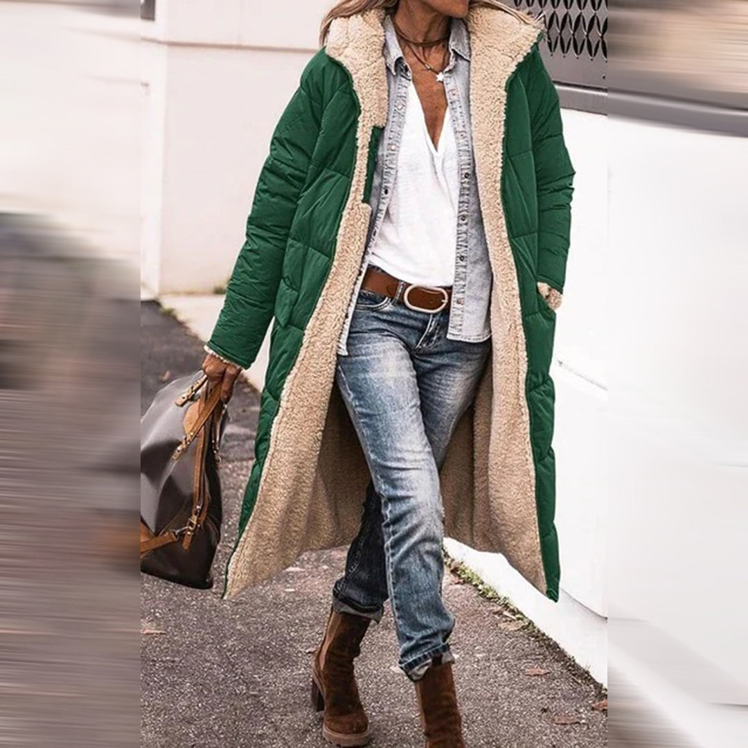 Stylish Long Women's Winter Coat with Warm Lining