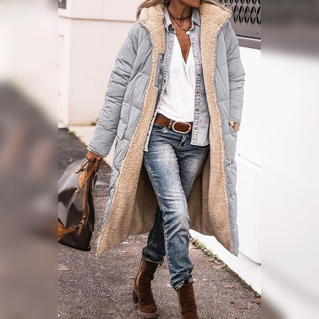 Stylish Long Women's Winter Coat with Warm Lining