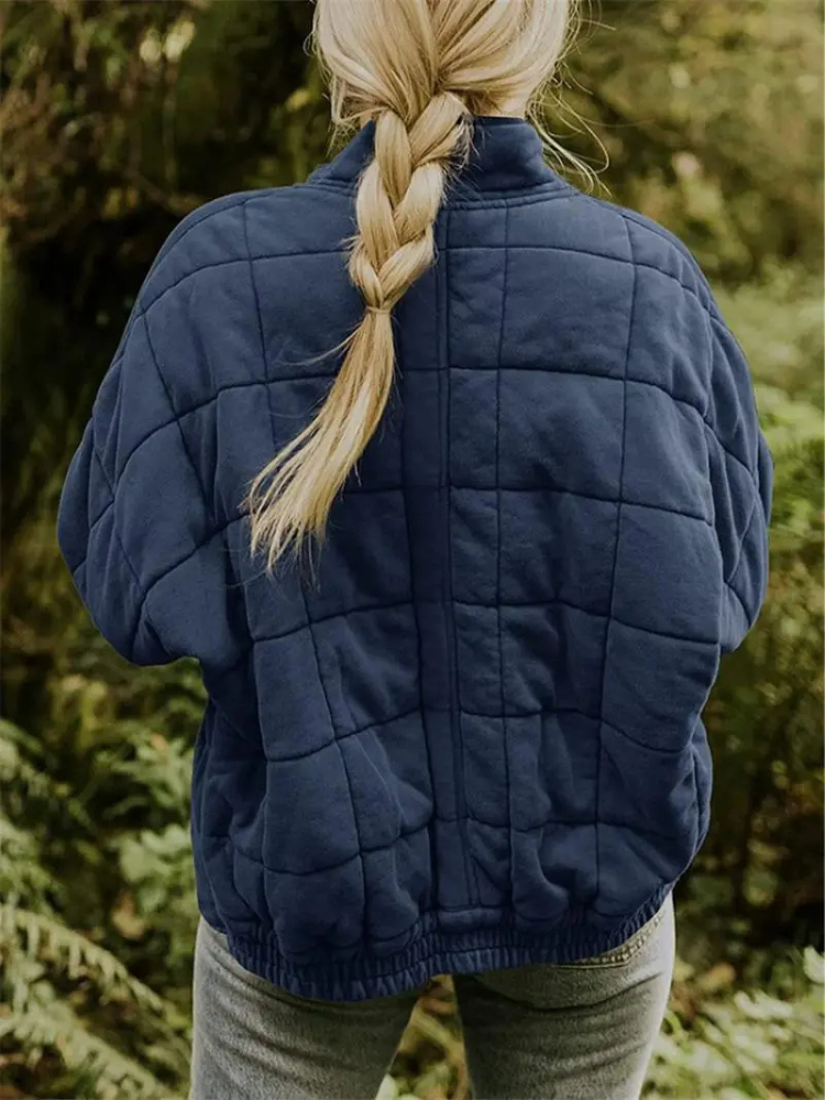 Women's Quilted Casual Zip-Up Jacket