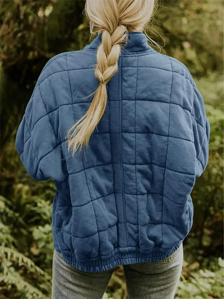 Women's Quilted Casual Zip-Up Jacket