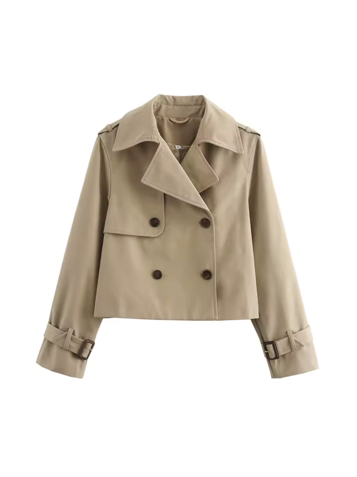 Stylish Waterproof Women's Trench Coat with Belt and Notched Collar