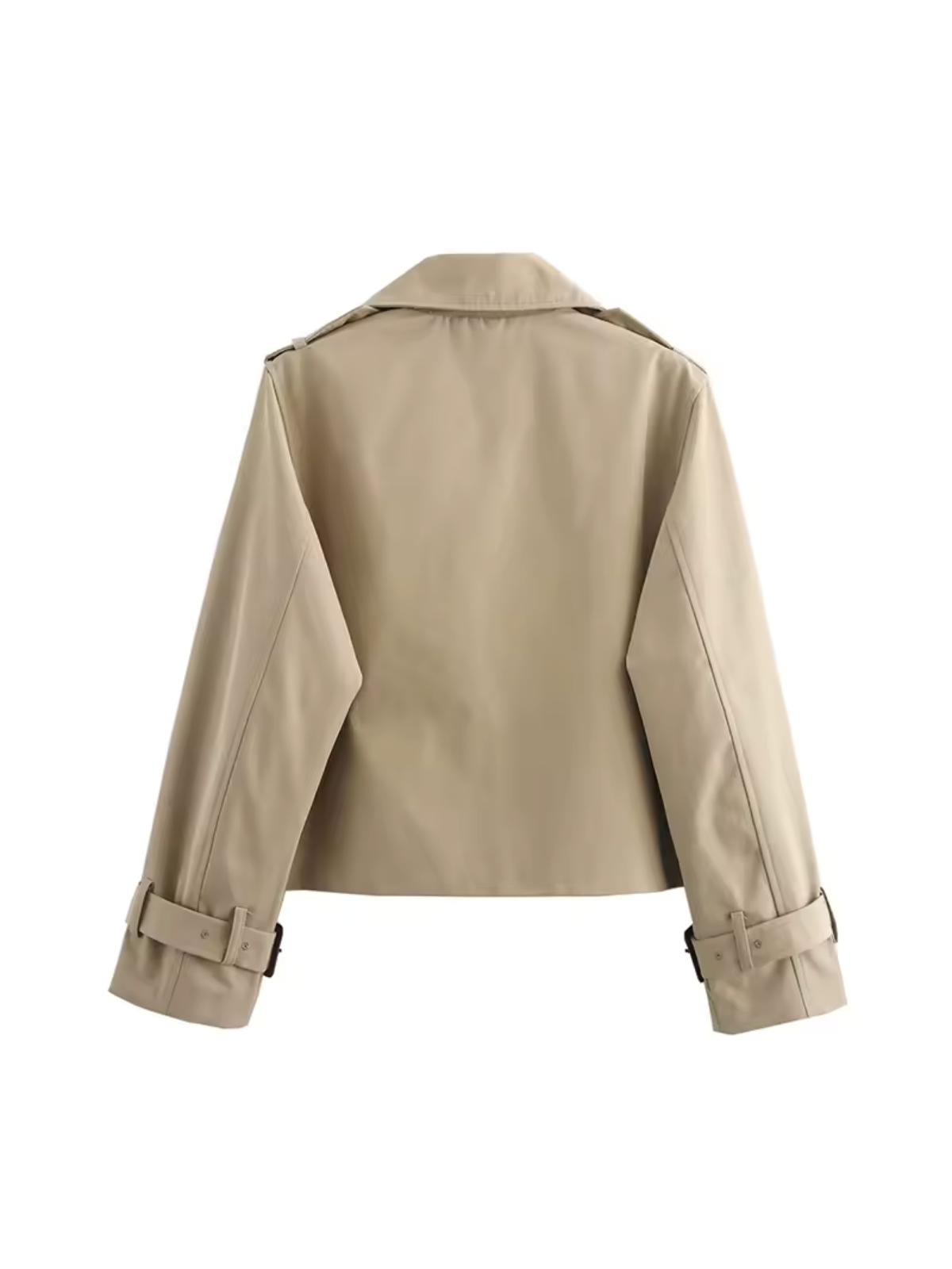 Stylish Waterproof Women's Trench Coat with Belt and Notched Collar