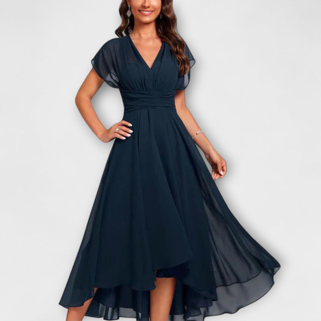 Women's Midi Dress Asymmetrical Hem Summer