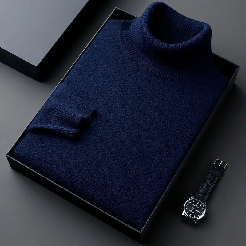 Men’s Classic Turtleneck Knit Sweater