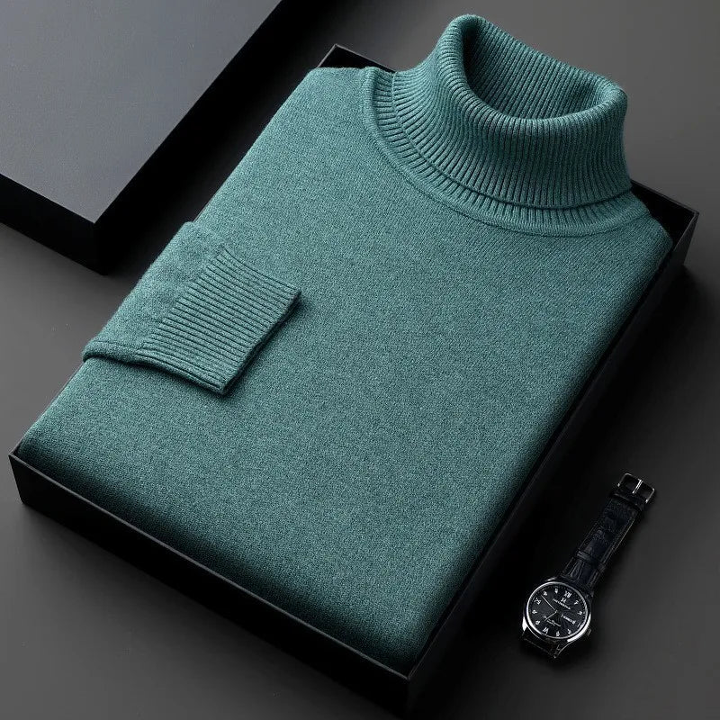 Men’s Classic Turtleneck Knit Sweater