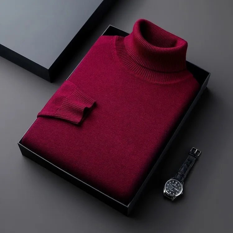 Men’s Classic Turtleneck Knit Sweater