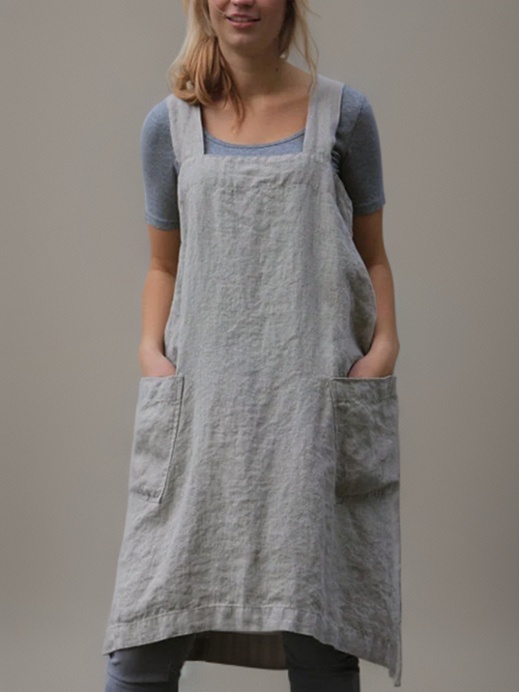 Women's Elegant Pinafore Midi Dress
