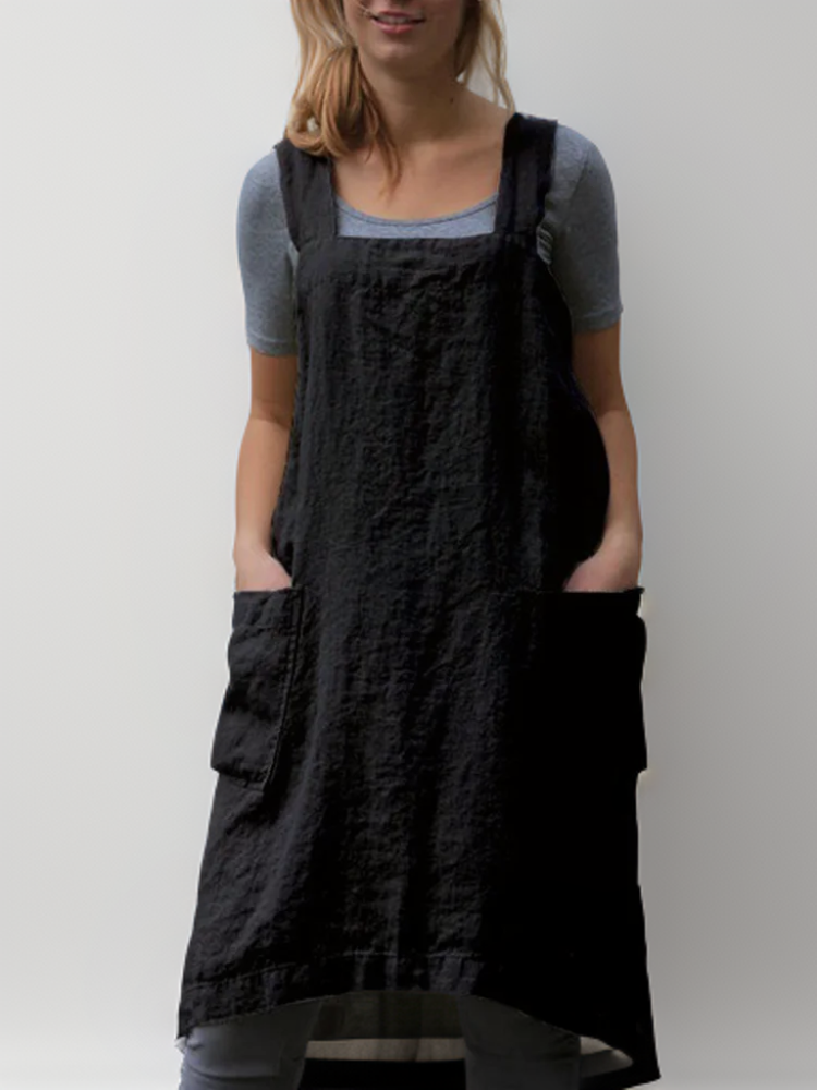 Women's Elegant Pinafore Midi Dress