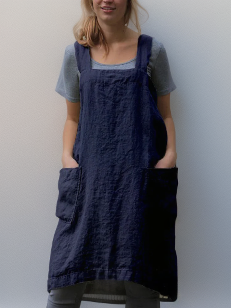 Women's Elegant Pinafore Midi Dress