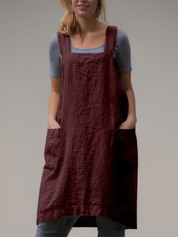 Women's Elegant Pinafore Midi Dress