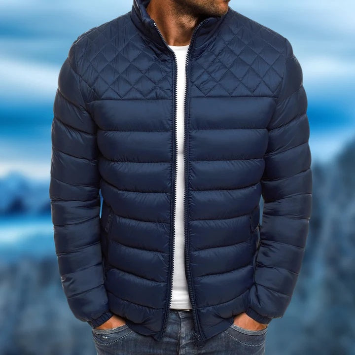Sustainable Padded Men's Jacket - Wind and Waterproof