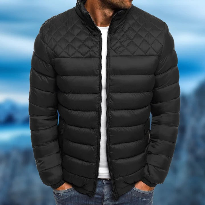 Sustainable Padded Men's Jacket - Wind and Waterproof