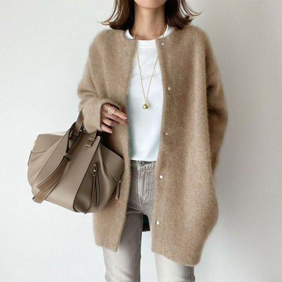 Women's Long Knit Relaxed Fit Cardigan