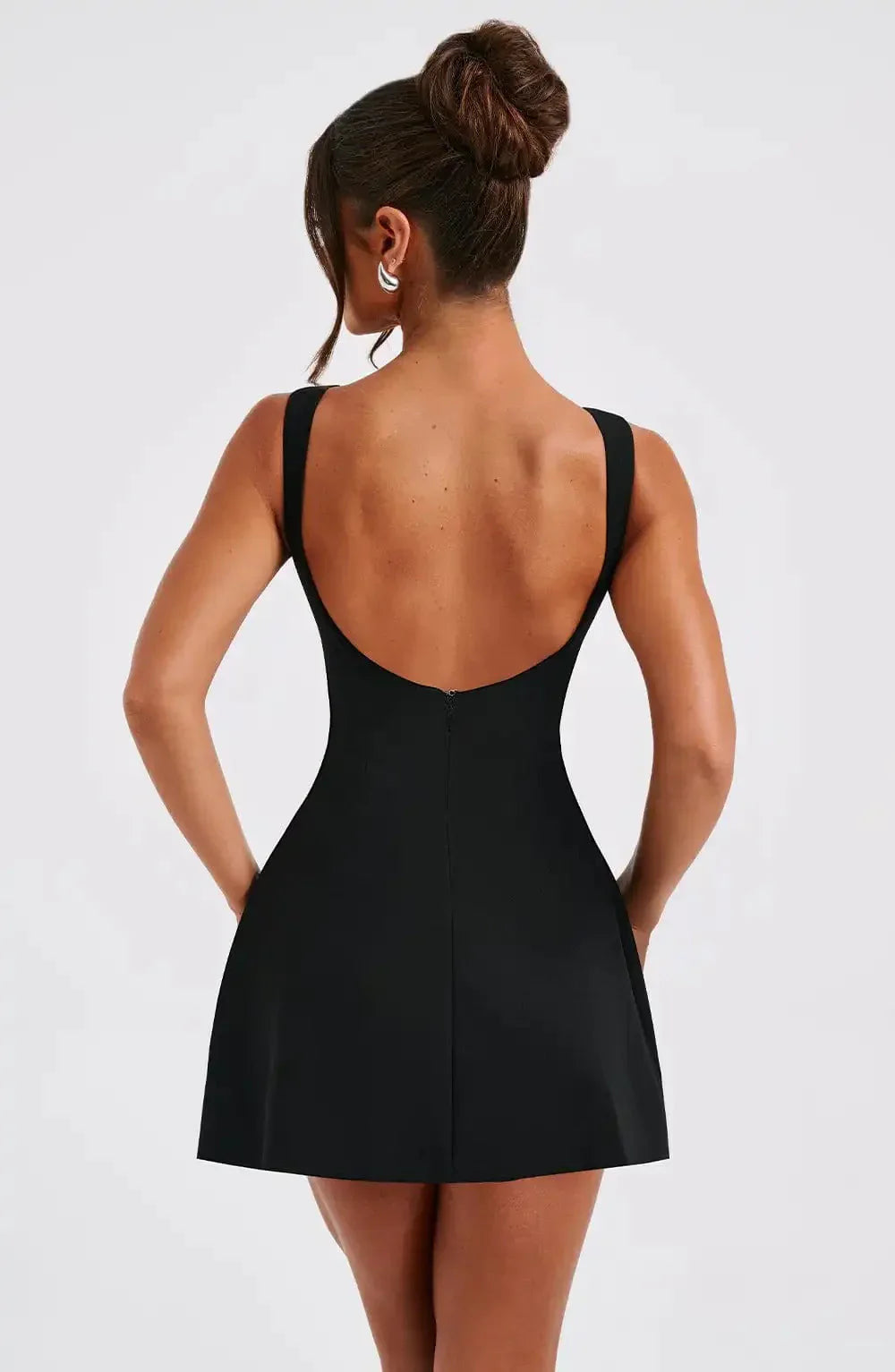 Open Back Sleeveless Mini Dress for Women