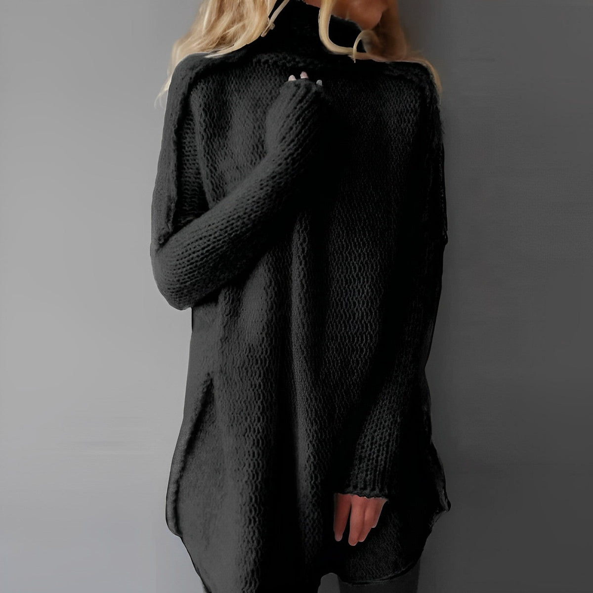 Women's Oversized Turtleneck Soft Knit Sweater