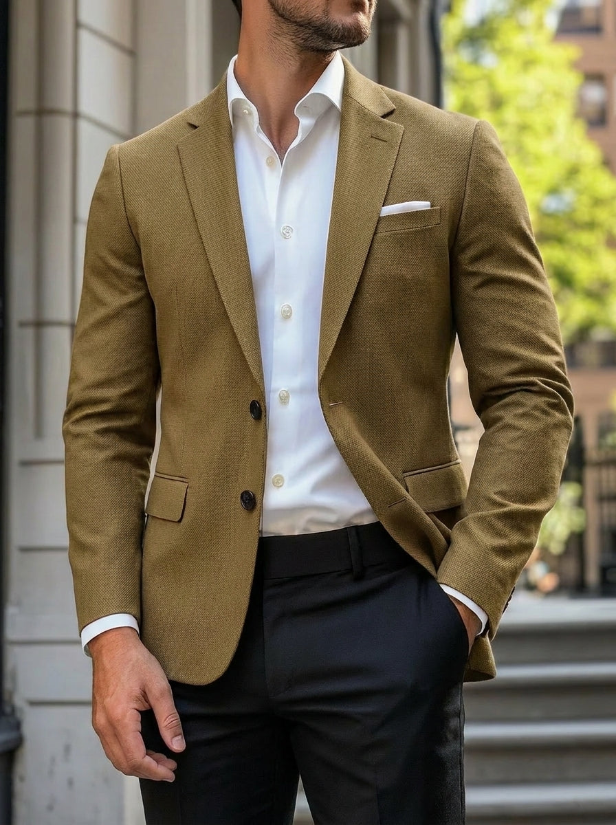 Men’s Tailored Classic Single-Breasted Formal Blazer