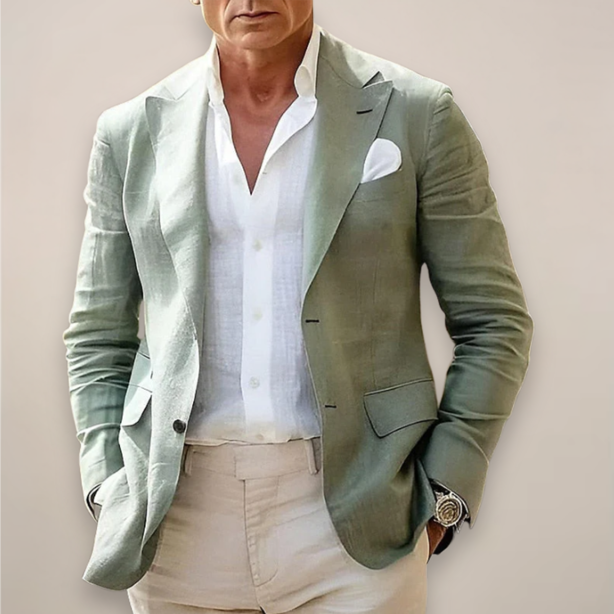 Men's Two-Piece Smart Casual Suit Set
