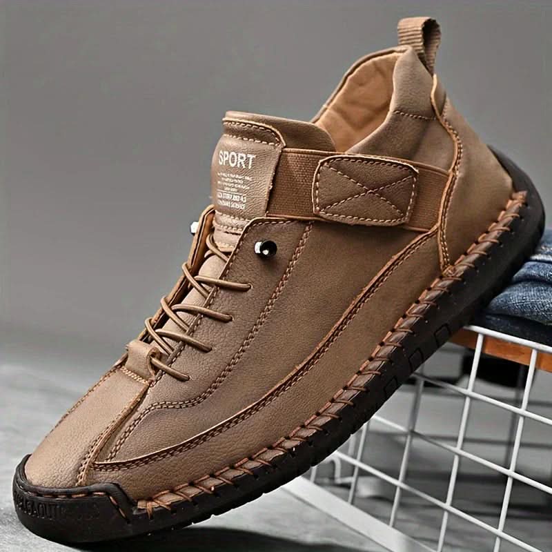 Women's Lace-Up Leather Walking Sneakers