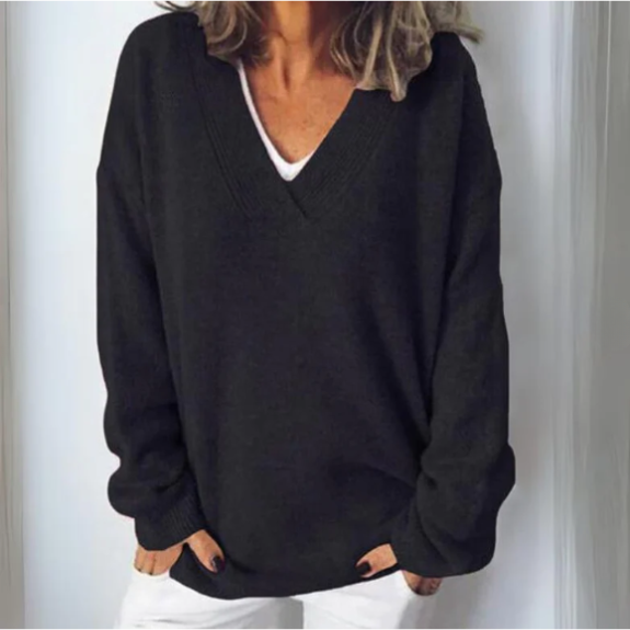 Women's Casual V-Neck Soft Sweater
