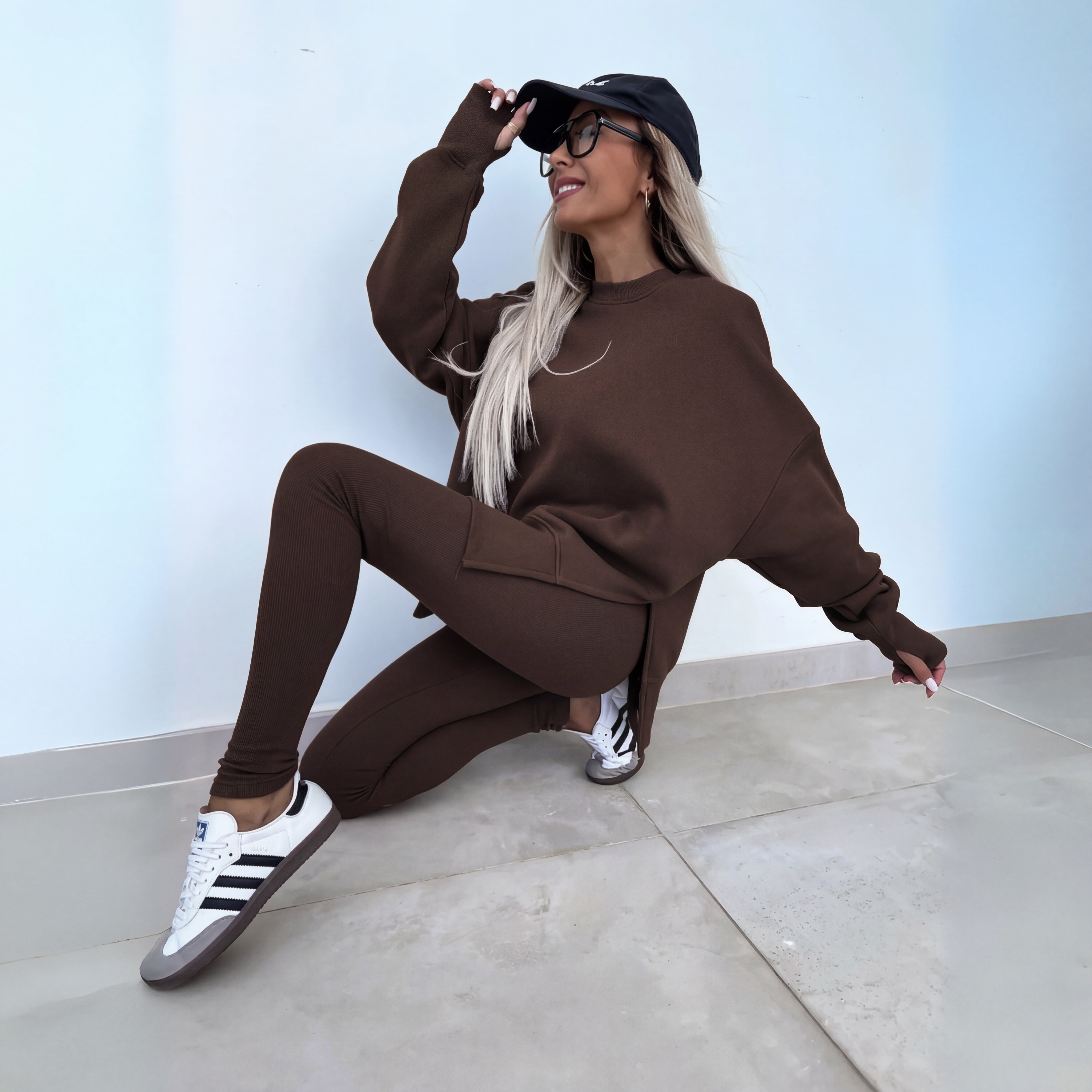 Women's Casual Long Sleeve Sweatshirt Pants Set