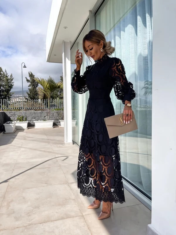 Women's Elegant Lace Bodycon Dress with Concealed Zipper