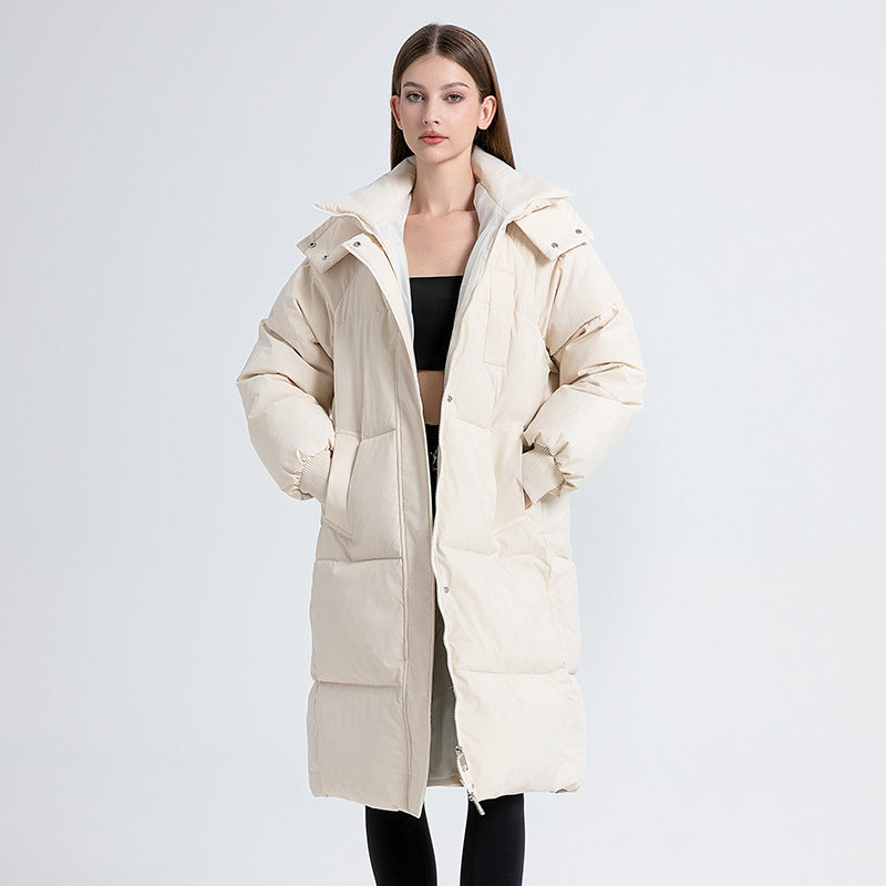 Women's Long Hooded Puffer Winter Coat