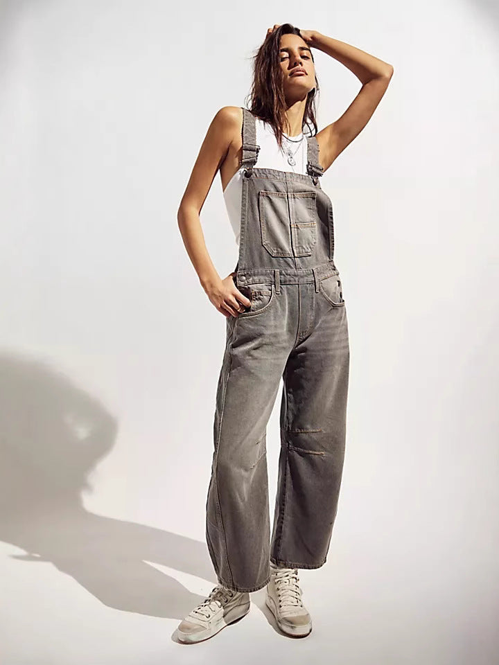 Women's Casual Oversized Overalls with Practical Pockets