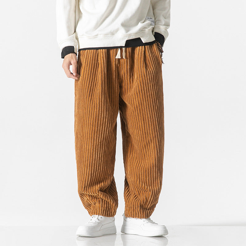 Women’s Corduroy Drawstring Loose Fit Pants