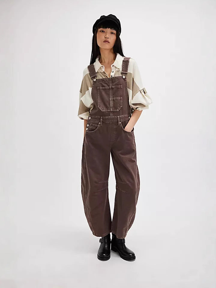 Women's Casual Oversized Overalls with Practical Pockets
