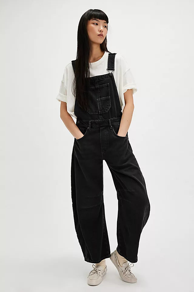 Women's Casual Oversized Overalls with Practical Pockets