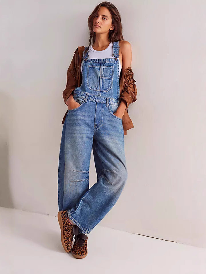 Women's Casual Oversized Overalls with Practical Pockets