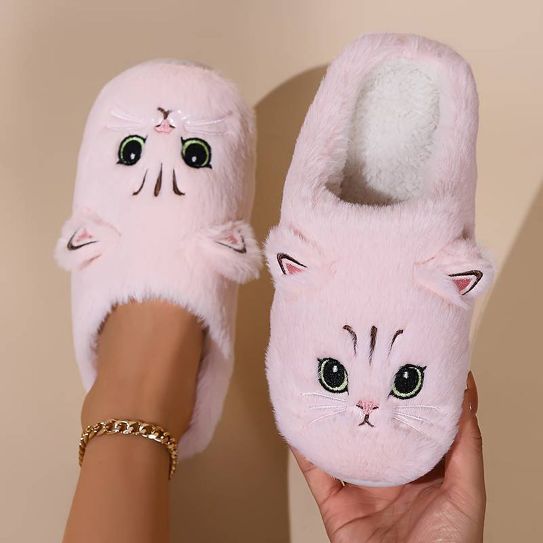 Comfortable Cat Slippers with Warmth