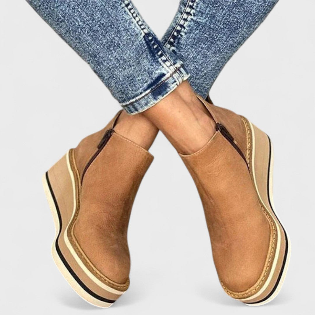Women’s Casual Slip-On Wedge Ankle Boots