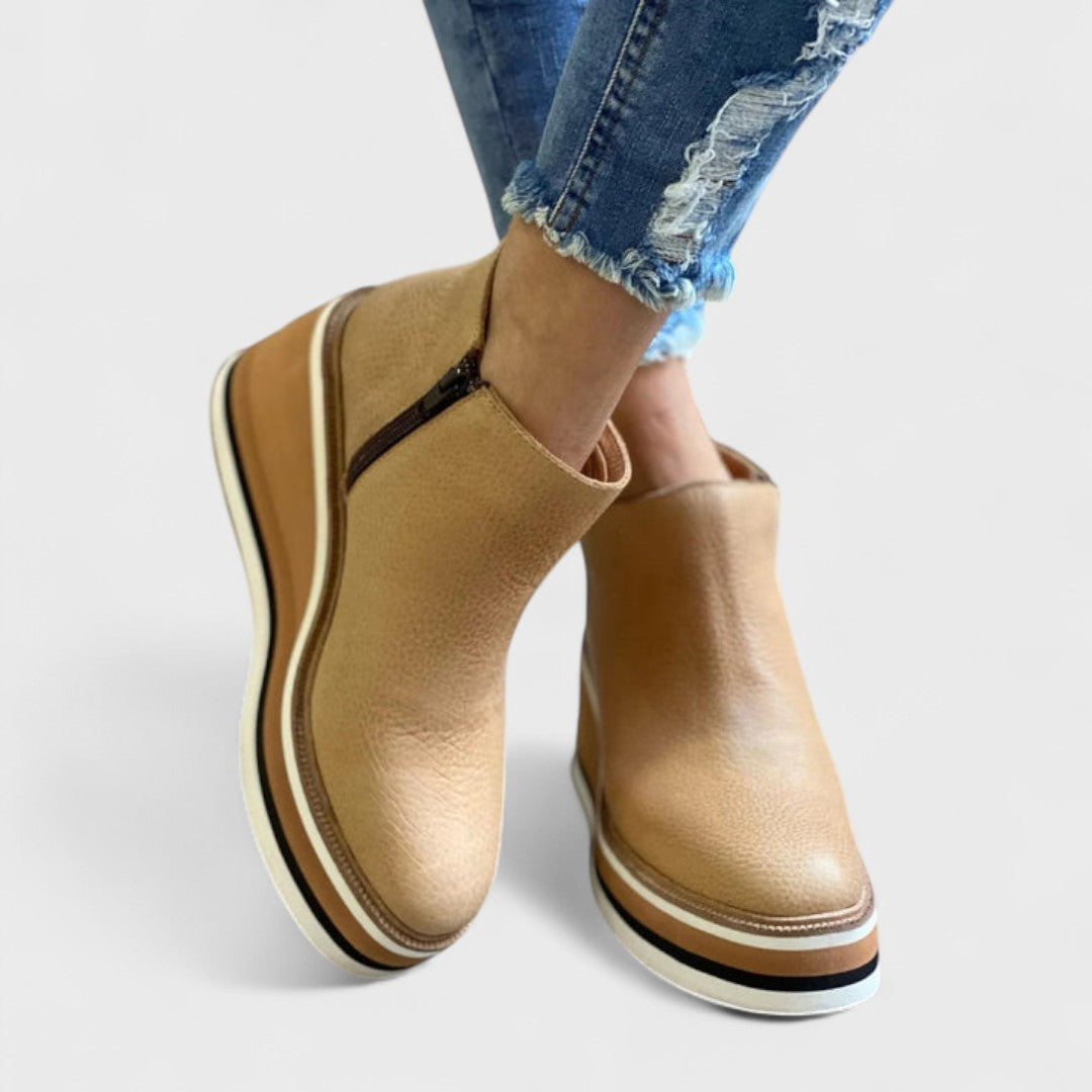 Women’s Casual Slip-On Wedge Ankle Boots