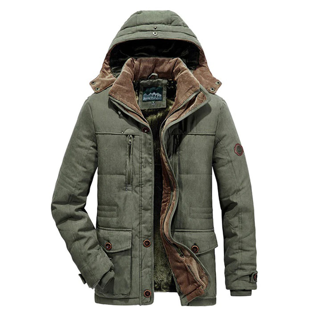 Warm Men's Winter Jacket with Fleece Lining