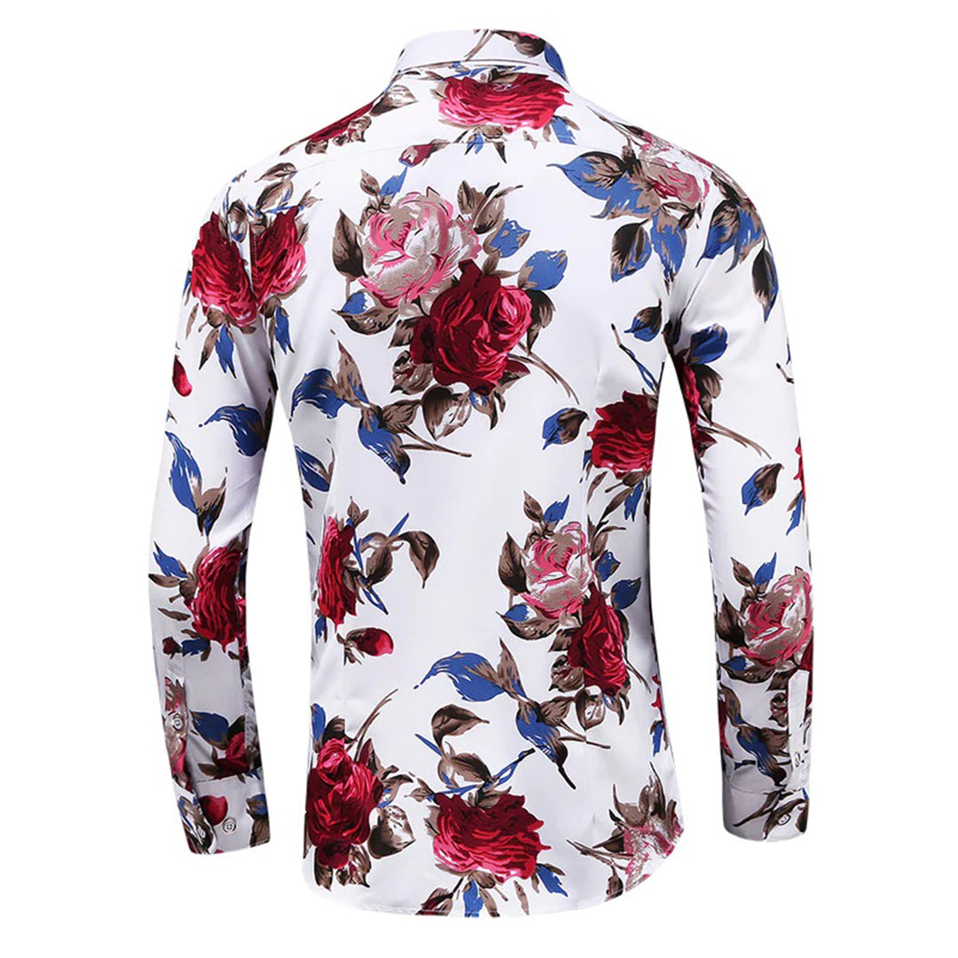 Men’s Bold Floral Long Sleeve Statement Shirt