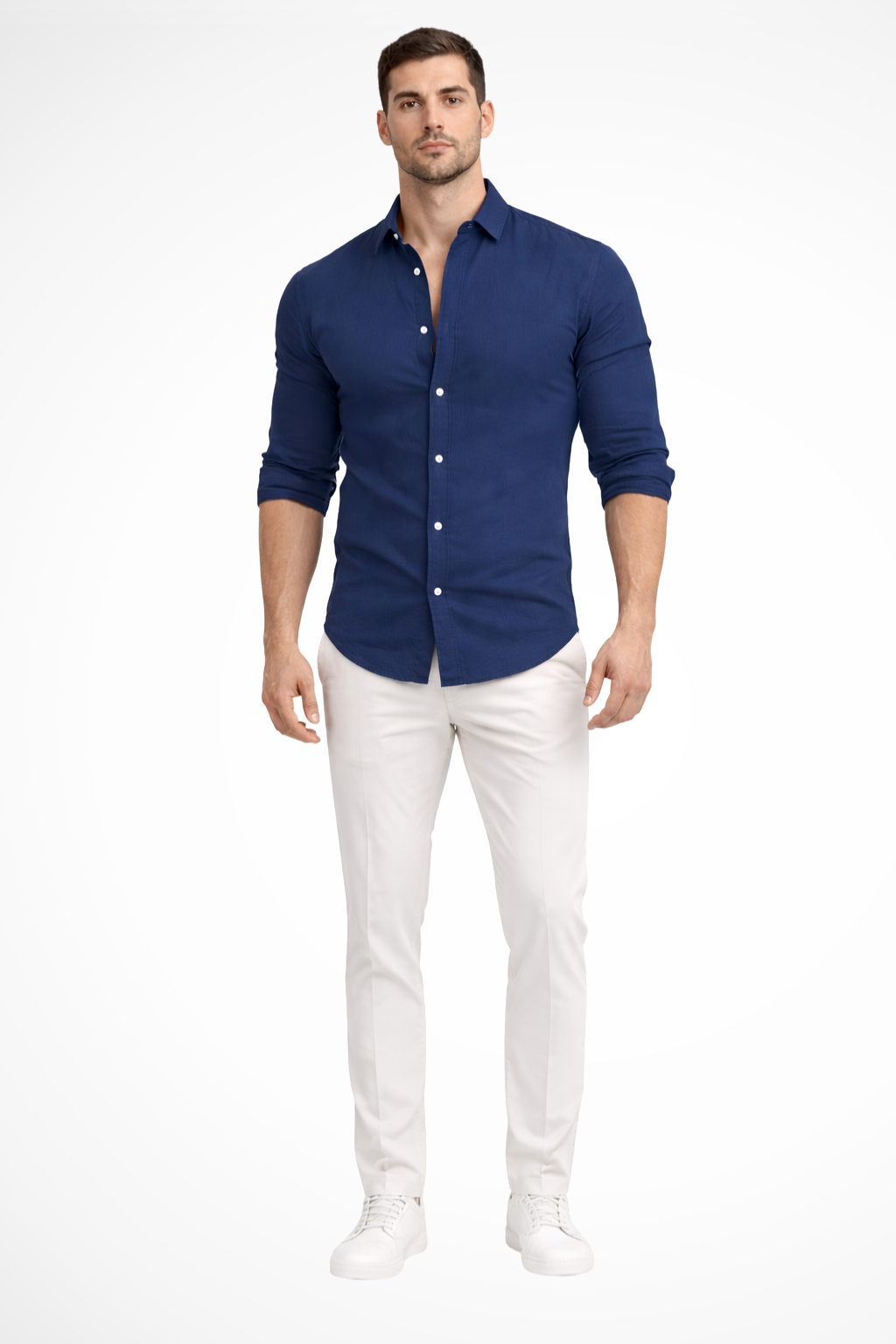 Men's Loose Fit Long Sleeve Casual Shirt