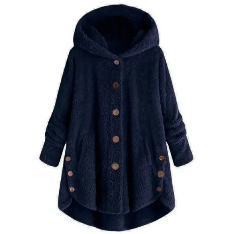 Modern Ladies Fleece Jacket with Warm Hood