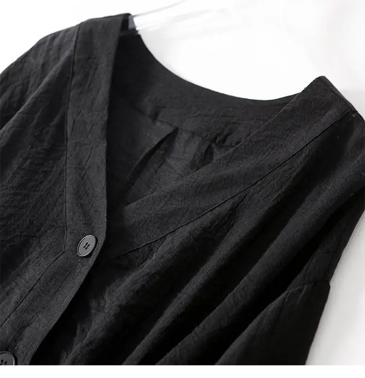 Women's V-Neck Button-Front Blouse with Relaxed Long Sleeves